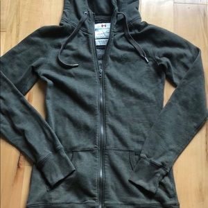 Long Forest Green Roots zip up
